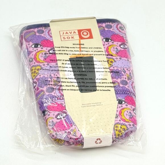 Sok-It Javasok Space Mystic Pink & Purple Cold Cup Neoprene Sleeve 2XL NEW - Picture 2 of 3